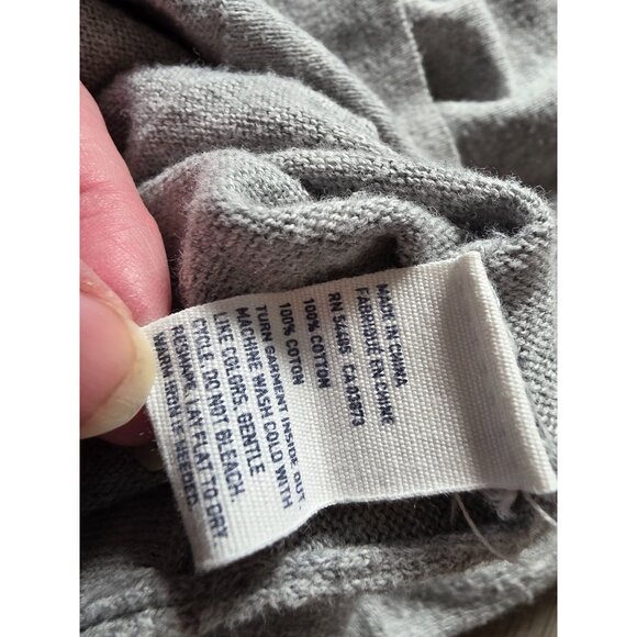 American Eagle Outfitters Light Gray Button-Up Cardigan Sweater L Prep Fit - Picture 6 of 8